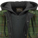 Hood Image of the Drake Waterfowl The Campfire Flannel Hoodie.