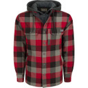Image of the Drake Waterfowl The Campfire Flannel Hoodie in Windsor Wine