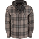 Image of the Drake Waterfowl The Campfire Flannel Hoodie in PEWTER