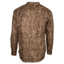 Fast Strike Long Sleeve Ripstop Button-Down Shirt, Mossy Oak New Bottomland Back Image