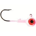 Big Bite Baits Double Dot 2 Color Round Ball Jighead Image in Pink-Chartreuse