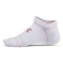 Under Armour Youth Essential No Show Socks - 6 Pack - Rebel Pink-White