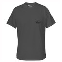 Drake Waterfowl Watercolor Mallard Cotton T-Shirt Front Image in Charcoal