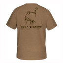 Drake Waterfowl Classic Ol' Tom Logo T-Shirt Back Image in Golden Pecan Heather