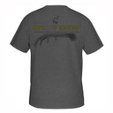 Drake Waterfowl Ol' Tom Talons T-Shirt Back Image in Graphite Heather