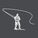 Hunters Image Fly Fisherman - Small Decal
