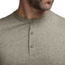 Sitka Essential Short-Sleeve Henley Detailed Image in Oak Heather
