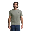 Sitka Radiant Short-Sleeve Crew Front Model Image in Herb Green