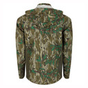 Drake Waterfowl Rain Brake Lightweight Jacket Back Image in Mossy Oak Greenleaf