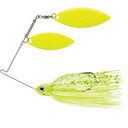 VMC Redline Series Spinnerbait Double Willow - Chartreuse-Chartreuse Dirty Chartreuse Shad 1/2oz
