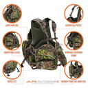 ALPS OutdoorZ Grand Slam Turkey Vest, Mossy Oak Greenleaf Features Image