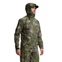 Sitka Men's Dew Point Jacket Side Model Image.
