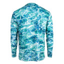 back image of Rogers Elite Chill Long Sleeve Tee with Bug Protection in Mossy Oak Elements Agua Sea Foam.