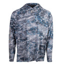 image of Rogers Sporting Goods Elite Chill Hoodie+Bug Protection in Mossy Oak Elements Aqua Steelhead.