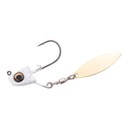 Great Lakes Finesse Sneaky Underspin, 1 Pack - White Shad Gold Blade 3/8 oz