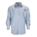 image of Rogers Tough Guide Long Sleeve Button-Down Shirt with Bug Protection in Light Blue.