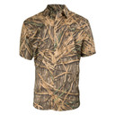 image of Rogers Sporting Goods Tough Guide Camo Short Sleeve Button-Down Shirt with Bug Protection in  Mossy Oak Original Shadow Grass.