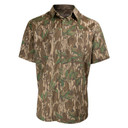 Rogers Sporting Goods Tough Guide Camo Short Sleeve Button-Down Shirt with Bug Protection Image in Mossy Oak Greenleaf