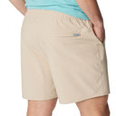 Columbia PFG Terminal Roamer Stretch Shorts Back Image in Ancient Fossil