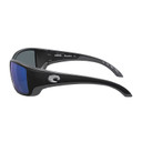 Costa Blackfin 580 Polycarbonate Polarized Sunglasses Image in Matte Black Blue Mirror Lens Side Image