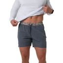 Burlebo 5.5" Athletic Shorts with Liner Main Image in Grizzly Grey