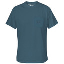 Drake Waterfowl Tall Oak T-Shirt Front Image in Coronet Blue Light Heather