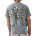 Burlebo Rad Dad Deer Camo Short Sleeve Shirt, Back in Dark Heather Grey