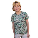 Burlebo Youth Retro Duck Camo Short-Sleeve Tee in Retro Duck Camo-Wood Duck