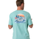 Burlebo Lake Weekend T-Shirt Back Image in Island Reef