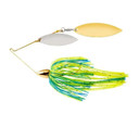 War Eagle Double Willow Spinnerbait Gold Frame - Chartreuse Blue