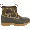 Drake Waterfowl Throwback80 Waxed Canvas Pull On Duck Boot Outside Image in Mossy Oak Original Bottomland