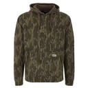 Drake Waterfowl Three End Hoodie Image in Mossy Oak Original Bottomland
