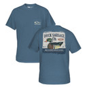 Image of the Drake Waterfowl Duck Sausage Co. Short Sleeve T-Shirt in Blue Shadow