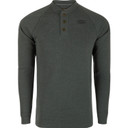 Drake Weston Lakes Waffle Henley Long Sleeve - Castlerock Heather image