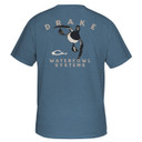 Drake Waterfowl Youth Retro Ringneck Short Sleeve T-Shirt Back Image in Blue Shadow