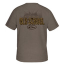 Drake Waterfowl Original Old School Short Sleeve T-Shirt Back Image in Walnut Dark Heather