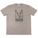 Rogers Modern Whitetail Grey T-Shirt Graphite Heather front image