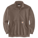 Carhartt Loose Fit Midweight Quarter Zip Mock Neck Sweatshirt image in Sepia