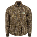 Drake Waterfowl Throwback80 Featherless Puffer Jacket Image in Mossy Oak Original Bottomland