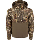 Drake Waterfowl LST BMF Eqwader Half Zip Jacket Image in Mossy Oak Habitat