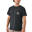 Burlebo Short Sleeve Tee Ducks Flying In Heather Black front image