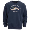 Image of the Rogers Sporting Goods Vintage Mallard Flight Crewneck Sweatshirt in Navy