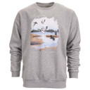 Image of the Rogers Vintage Marsh Hunting Scene Crew in Athletic Heather