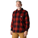 Carhartt Loose Fit Heavyweight Flannel Long Sleeve Plaid Shirt image in Spice Red