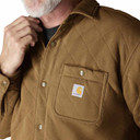 Carhartt Rain Defender Loose Fit Heavyweight Quilted Snap Front Shirt Jac Front Pocket Image