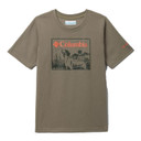 Columbia Youth La Poudre Pass Short Sleeve T-Shirt image in Stone Green-Furry Friend