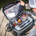 Evolution Outdoor Largemouth Tackle Bag Inside with Gear Image