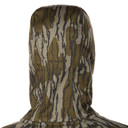 Drake Waterfowl Grid Fleece Half-Zip Hoodie Back Of Hood Image