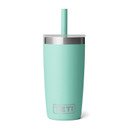 Yeti Rambler Jr. 10 oz. Tumbler with Silicone Straw Image in Seafoam Green