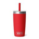 Yeti Rambler Jr. 10 oz. Tumbler with Silicone Straw Image in Rescue Red